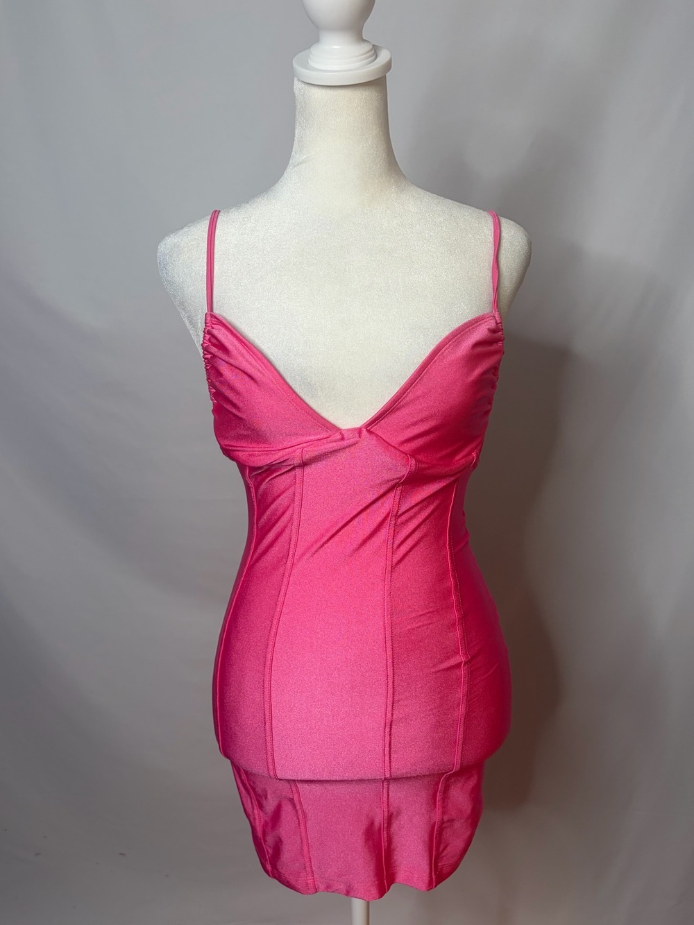 Sleek Pink Cami Bodycon Mini Dress